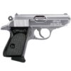 Walther PPK Stainless/Black 380 Auto (ACP) 3.3in Pistol - 6+1 Rounds 2 Walther PPK Stainless/Black 380 Auto (ACP) 3.3in Pistol - 6+1 Rounds